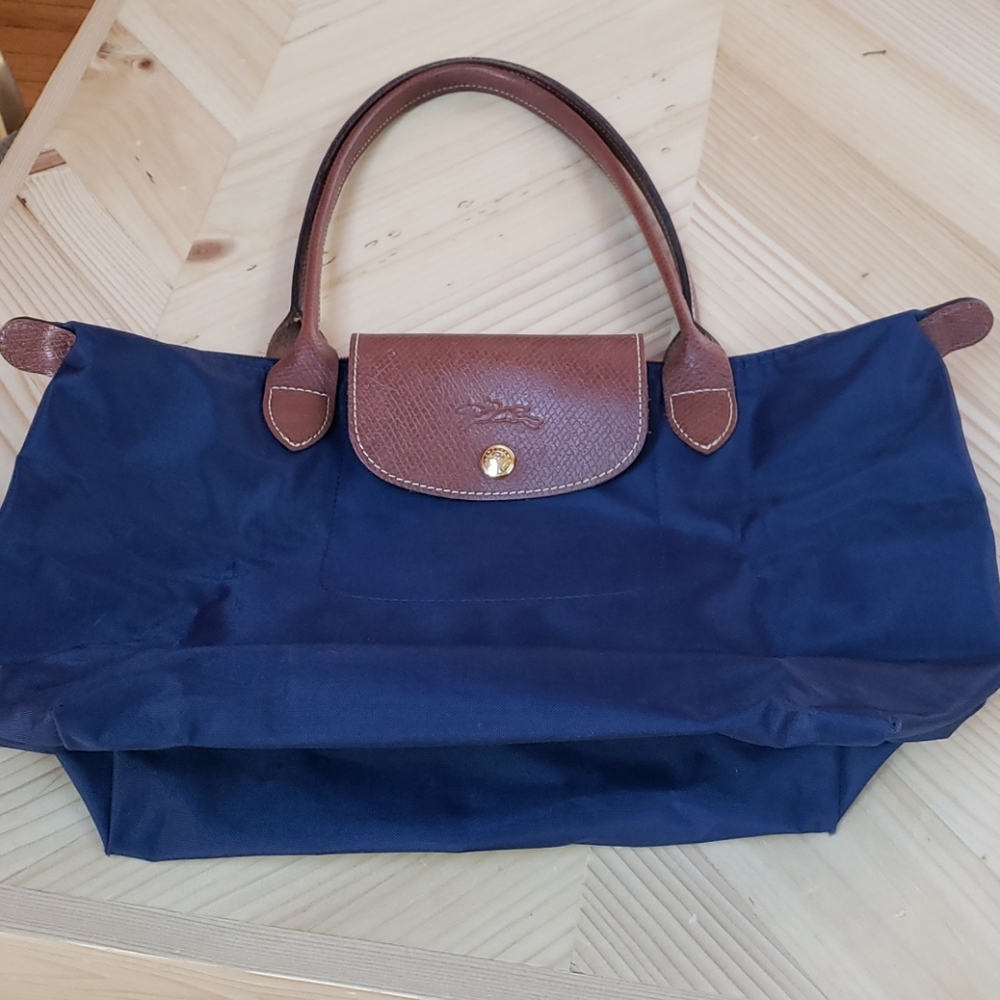 Longchamp Le Pliage Small Navy Tote